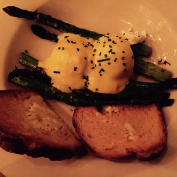 Freemans - Poached egg with grilled asparagus and toast. - Breakfast & Brunch Near Me - New York, New York