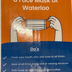 Waterloo Swimming - Central - How to wear a mask (sign displayed inside)