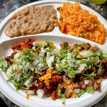 Borreguitas Bar Express - Carne Asada taco Al Pastor taco beans and rice - Mexican Near Me - Pomona, California