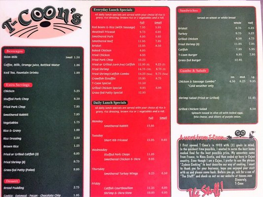 Menu photo 7 T-Coon's Lafayette, LA Menu photo 7 T-Coon's Lafayette, LA