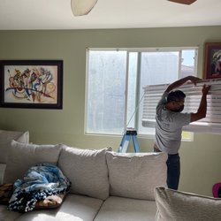 Diaz Blinds - Before- family room window