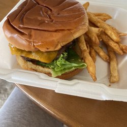 Antimony Merc Cafe & Rv Park - Bacon cheeseburger & fries