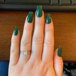 Coffin shaped dip manicure Coffin shaped dip manicure