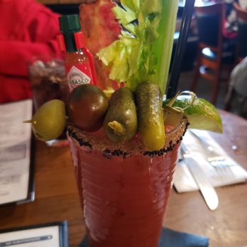 Harlow's Cafe - 10 ingredient bloody mary - Burgers Near Me - Tempe, Arizona