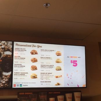 Dunkin' - Menu 1 - Coffee & Tea Near Me - Bakersfield, California