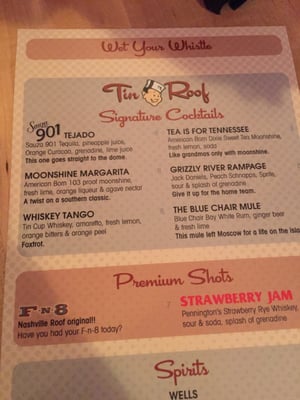 Menu photo 5 Tin Roof Memphis, TN