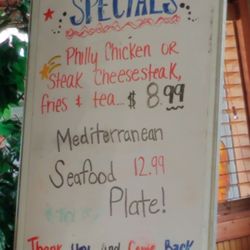 Landmark Restaurant - Specials board. May, 2019.