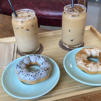 Cafe Soul Cups - Hazelnut & vanilla lattes with black sesame & Lotus Biscoff mochi donuts - Coffee & Tea Near Me - Cary, North Carolina