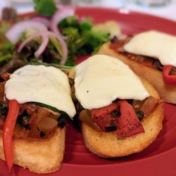 Nicolettas Italian Cafe - Eggplant bruschetta = A-M-A-Z-I-N-G-!!!