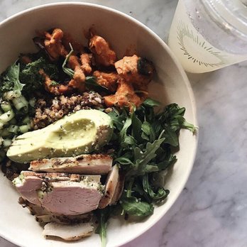 Flower Child - Mother Earth bowl with Chicken. Mmm!!! - Vegetarian Near Me - Dallas, Texas