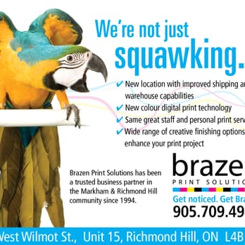 Brazen Print Solutions - Printing Services Near Me - Richmond Hill, Ontario