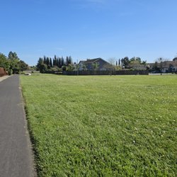 Paved walkways and spacious area