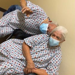 Baker, William F MD & Associates - My husband and me getting our Yearly Physical.