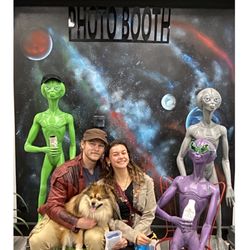 The Roswalien - Photo Booth picture with dope aliens.