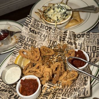 The Sparklings - Calamari and Artichoke & Spinach dip - New American Near Me - Las Vegas, Nevada The Sparklings - Calamari and Artichoke & Spinach dip - New American Near Me - Las Vegas, Nevada