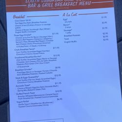 Brunch menu