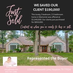 Stacy Brown - We saved our client $190,000 on their home purchase in Houston, TX