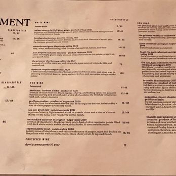 Aliment - Wine menu may 2024 - New American Near Me - San Francisco, California Aliment - Wine menu may 2024 - New American Near Me - San Francisco, California
