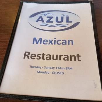 Azul - Menu - Mexican Near Me - Waldport, Oregon