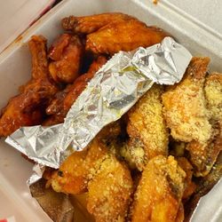 Chex Grill & Wings - Garlic Parm and tangy bbq wings