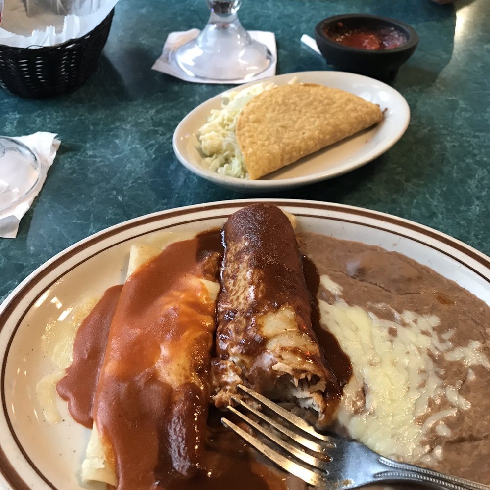 Guayabitos - Combo #1 with beef taco, cheese & chicken enchiladas and beans. - Mexican Near Me - Maggie Valley, North Carolina Guayabitos - Combo #1 with beef taco, cheese & chicken enchiladas and beans. - Mexican Near Me - Maggie Valley, North Carolina