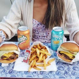 $13.50 double patty burger combo (two displayed in this picture)