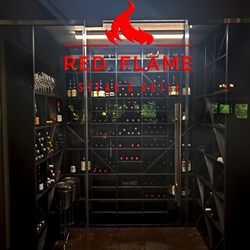 Red Flame Steak & Grill - Our huge wine locker.