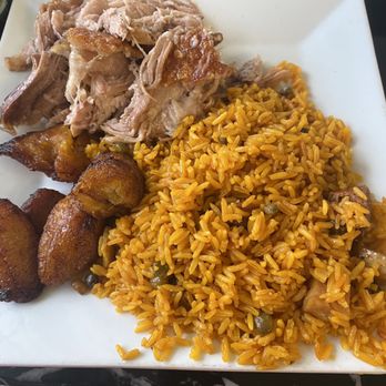 Caribbean Twist - Pernil, plaintains, and rice. - Spanish Near Me - Tampa, Florida