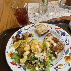Mustard Seed Cafe - Lasagna with salad a desert