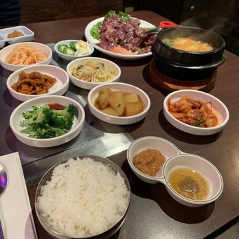 Gilson Korean Restaurant - KBBQ (D2. anchangsal - 2 orders), side dishes, bean paste stew - Korean Near Me - Edmonds, Washington Gilson Korean Restaurant - KBBQ (D2. anchangsal - 2 orders), side dishes, bean paste stew - Korean Near Me - Edmonds, Washington