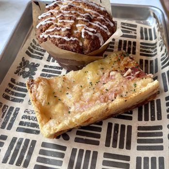 Sugarwolf Bakery - Cinnamon muffin & ham, egg & cheese focaccia sandwich - Bakeries Near Me - Austin, Texas Sugarwolf Bakery - Cinnamon muffin & ham, egg & cheese focaccia sandwich - Bakeries Near Me - Austin, Texas