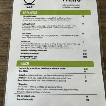 Cafe 1668 - Lovely choices and very generous portions. - Restaurants Near Me - Inverness