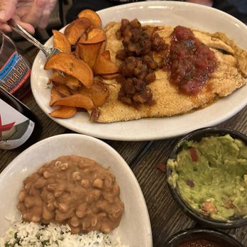 Big T's Cantina - Trout with sweet potatoes. - Bars Near Me - Boulder City, Nevada Big T's Cantina - Trout with sweet potatoes. - Bars Near Me - Boulder City, Nevada