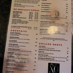 XO Sports Bar and Grill - Updated Menu