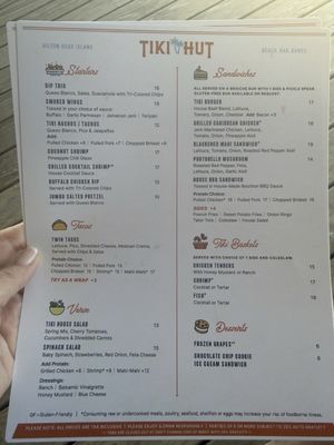Menu photo 2 Tiki Hut Hilton Head Island, SC Menu photo 2 Tiki Hut Hilton Head Island, SC