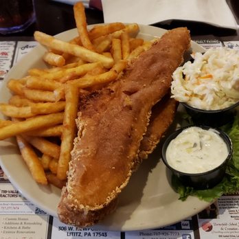 Quentin Tavern - Fish and chips with Coleslaw and tartar sauce - American Near Me - Lebanon, Pennsylvania Quentin Tavern - Fish and chips with Coleslaw and tartar sauce - American Near Me - Lebanon, Pennsylvania