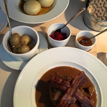 Tradition - I love the little sides of potatoes and lingonberries! - Swedish Near Me - Stockholm, Alberta