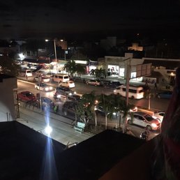 View from inside the rooftop space egg.