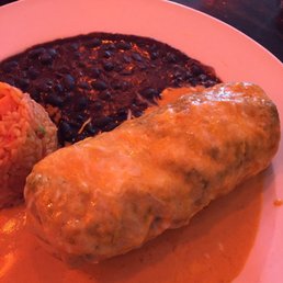 Aztec chimichanga with chicken in chipotle cream sauce