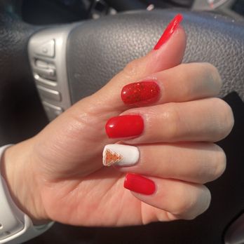 Nails By Kevin - After: gel mani on my natural nails w/ sticker decal - Nail Salons Near Me - San Diego, California Nails By Kevin - After: gel mani on my natural nails w/ sticker decal - Nail Salons Near Me - San Diego, California