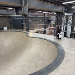 They let us check out the bowl since this is little man's first skateboard, super kind staff. They let us check out the bowl since this is little man's first skateboard, super kind staff.