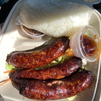 Khao Niew Cart - Lao sausage and sticky rice - Laotian Near Me - Portland, Oregon