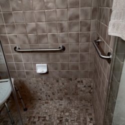 The Best Handyman - Grab bars inside walk-in shower.