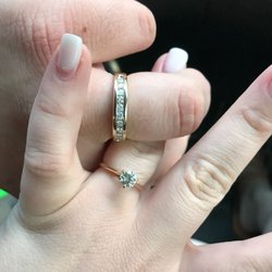 After cleaning, resizing, and replacing a few diamonds