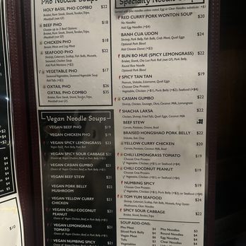 Holy Basil Pho - Menu as of 11/29/25 - Vietnamese Near Me - Oakland, California