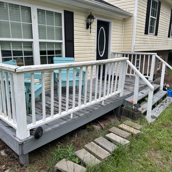 Cortes Lawn Care Services - a porch with steps leading up to a house - Decks & Railing Near Me Cortes Lawn Care Services - a porch with steps leading up to a house - Decks & Railing Near Me