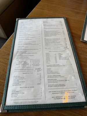 Menu photo 1 Hank's Austin, TX