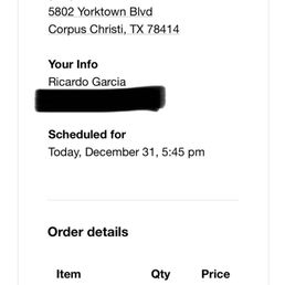 My order confirmation and time I screenshot it while waiting My order confirmation and time I screenshot it while waiting