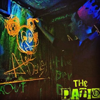 The Patio - The black lit chalk room located next to the back bar at The Patio - Bars Near Me - Orlando, Florida