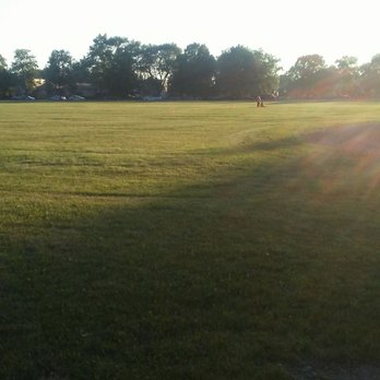 Chicago Park District - Pasteur Park - Sunset. A bit west past those trees you'll find Midway Airport. - Tennis Near Me - Chicago, Illinois